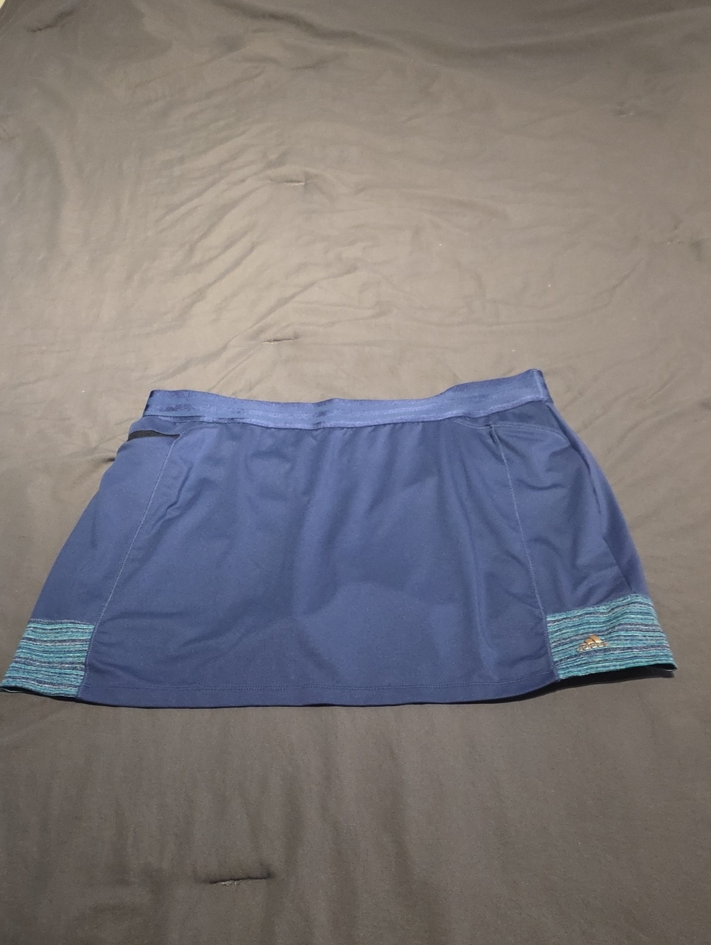 adidas Navy Athletic Skort with Teal Trim
